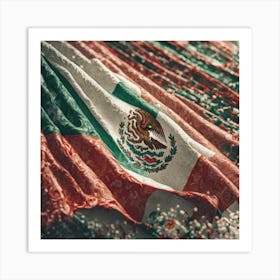 Flag Of Mexico 4 Art Print