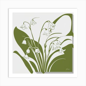 Elegant Simplicity Lily Of The Valley In Matisse Style 5 Art Print