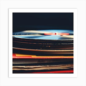 Vinyl Records 7 Art Print