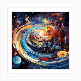 Galaxy Painting Art Print