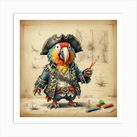 Pirate Parrot 5 Art Print