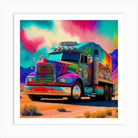 Psychedelic Truck 2 Art Print