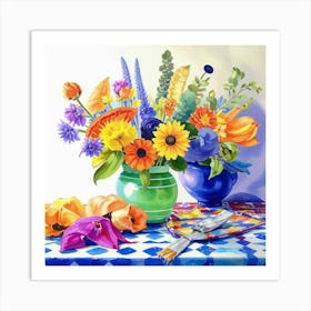 Flowers In A Vase 16 Art Print