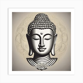 Buddha Head Art Print