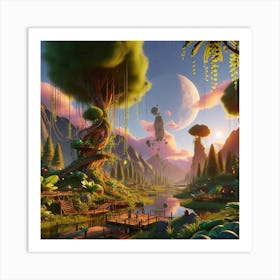 Bloom-filled valley 4 Art Print