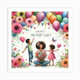 African Mom Gift Idea Art Print