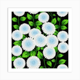 White Chrysanthemums 10 Poster