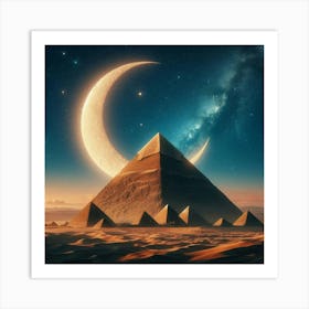 Pyramid With Crescent Art Print