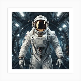 504469 Daring Astronaut, Space Suit And Helmet, Standing Xl 1024 V1 0 Art Print