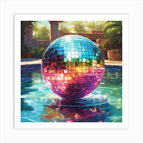 Summer Sparkle Disco Ball Delight (4) Art Print