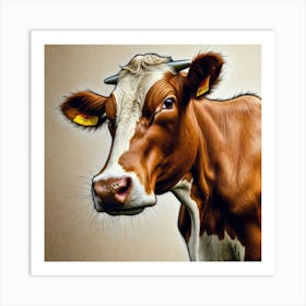 Cow Portrait 17 Art Print