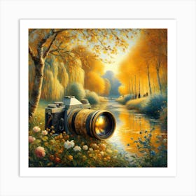 Camera By The River 1 Art Print