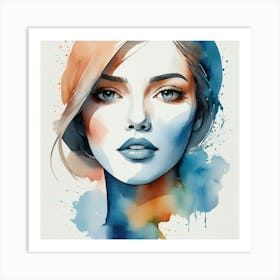 Watercolor Of A Woman 3 Art Print