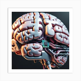 3d Rendering Of A Human Brain 3 Art Print