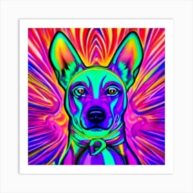 Psychedelic Dog 3 Art Print