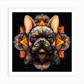 Frenchie Mandala Art By Csaba Fikker 011 Art Print