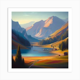 Landscape Painting 149 Art Print