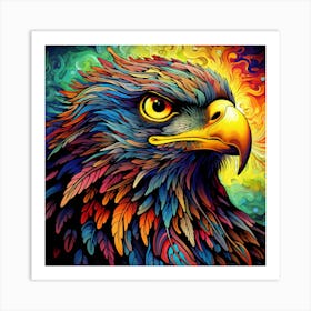 Colorful Eagle Art Print