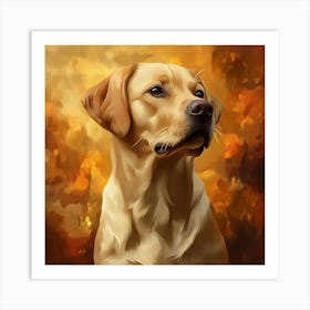 Labrador Retriever Calm Oil Painting 4 Art Print