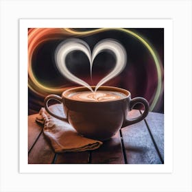 Coffee Cup With Heart 14 Art Print