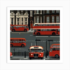 London Bus Art Print 2 Art Print