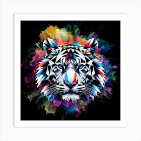 Abstract Tiger colour burst Art Print