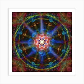 Mandala Pattern Kaleidoscope 1 Art Print