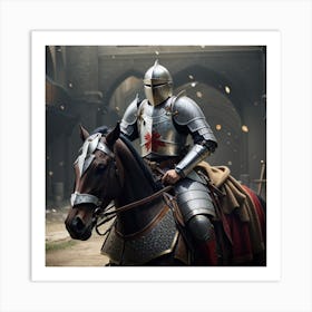 Knight On Horseback Art Print