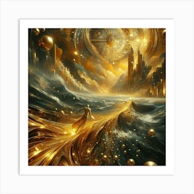 Golden City 1 Art Print