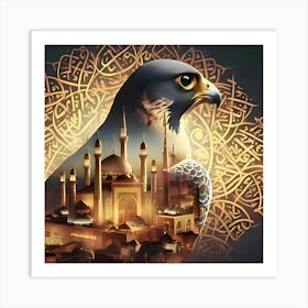 Falcon In The Sky Art Print