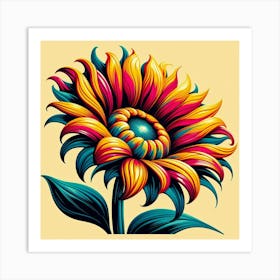 Sunflower Painting Art Print