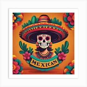 Mexican Skull 72 Art Print