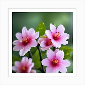 Pink Flowers 1 Art Print