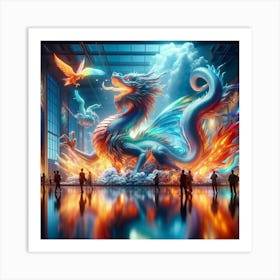 Dragons In The Sky 9 Art Print