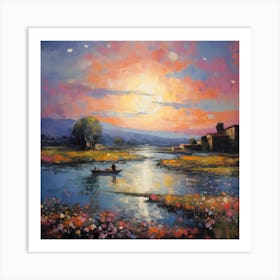 Lavender Lagoon Art Print