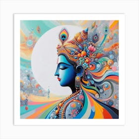 Lord Krishna 12 Art Print