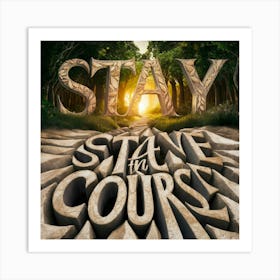 Stay Stay The Course Art Print