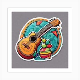 Mexican Guitar 4 Art Print