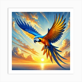 Parrot In Flight Art Print