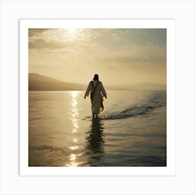 Jesus Walking In The Water 11 Art Print