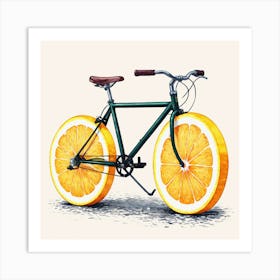 Orange Bike 4 Art Print