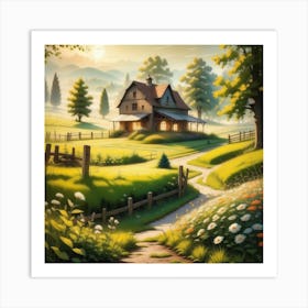 Farm In The Countryside 38 Art Print