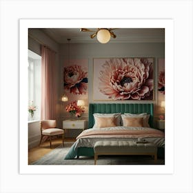 Pink Bedroom Art Print