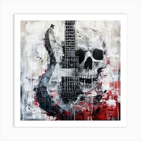 Skull Guitar Art Print