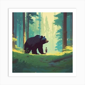 Bear In The Forest 15 Art Print