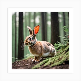 Rabbit In The Forest 140 Art Print