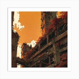City In The Fall Art Print