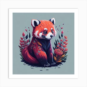 Leonardo Diffusion A Detailed Illustration Of A Red Panda Tshi 3 Art Print