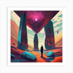 Man In The Desert Art Print