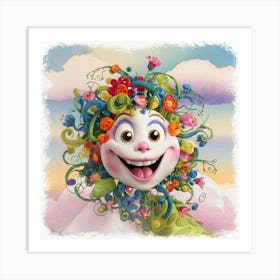 Flower Head Art Print